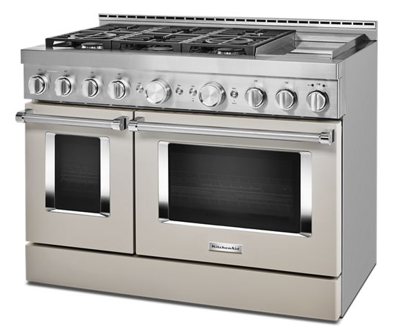 KitchenAid 48'' Smart Commercial-Style Gas Range with Griddle