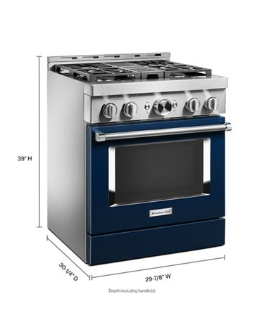 KitchenAid® 30'' Smart Commercial-Style Gas Range with 4 Burners