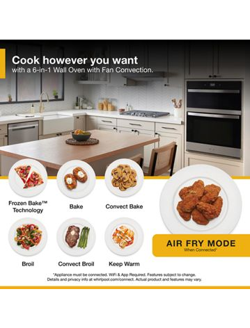 5.7 Total Cu. Ft. Combo Wall Oven with Air Fry When Connected