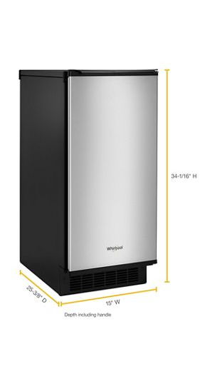 15-inch Icemaker with Clear Ice Technology.