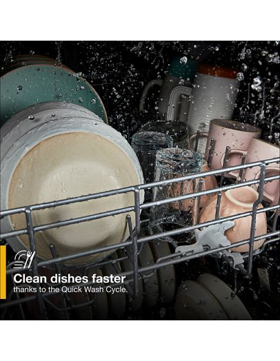 Quiet Dishwasher with Boost Cycle and Extended Soak Cycle