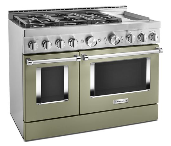 KitchenAid 48'' Smart Commercial-Style Gas Range with Griddle