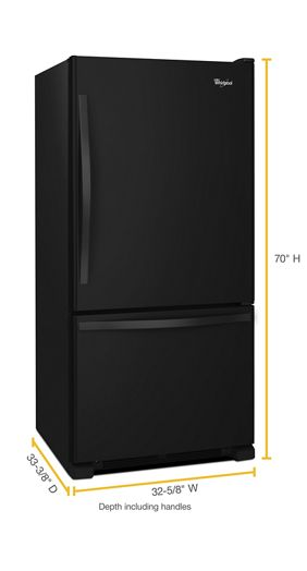 33-inches wide Bottom-Freezer Refrigerator with SpillGuard™ Glass Shelves - 22 cu. ft