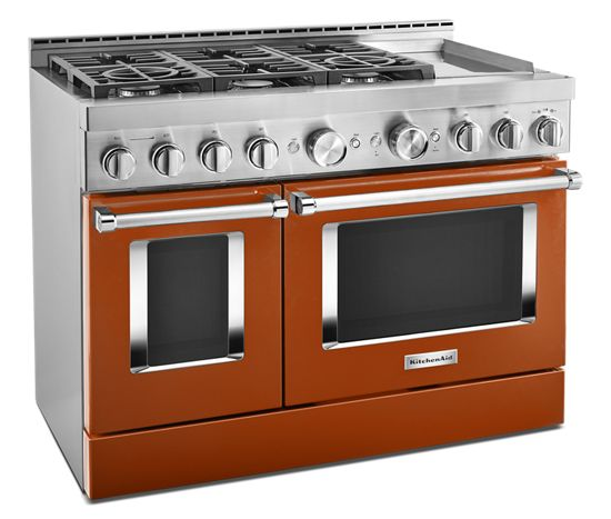 KitchenAid 48'' Smart Commercial-Style Gas Range with Griddle