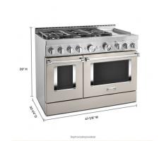 KitchenAid 48'' Smart Commercial-Style Gas Range with Griddle