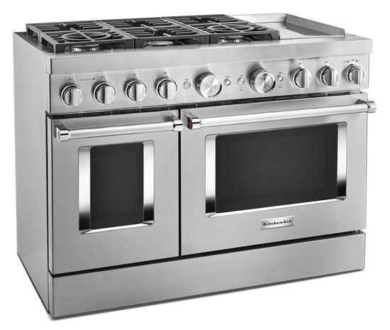 KitchenAid 48'' Smart Commercial-Style Dual Fuel Range with Griddle