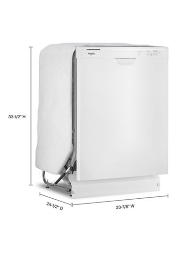 Quiet Dishwasher with Heated Dry and Factory-Installed Power Cord