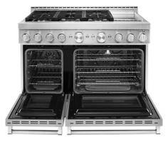 KitchenAid 48'' Smart Commercial-Style Gas Range with Griddle
