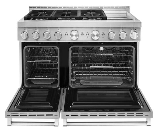 KitchenAid 48'' Smart Commercial-Style Gas Range with Griddle